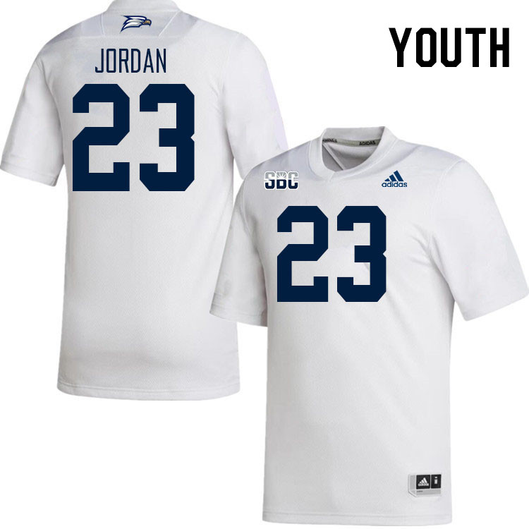 Youth #23 Tyler Jordan Georgia Southern Eagles College Football Jerseys Stitched Sale-White